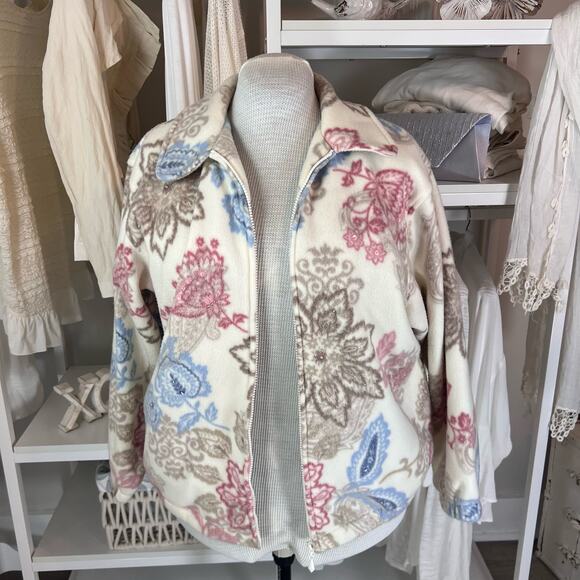 $ Alfred Dunner women's sz. small, floral super soft full zip cardigan #1630 - Picture 2 of 11